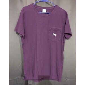 Pink Victoria's Secret Short Sleeve Shirt Maroon Women's T Shirt Sz M